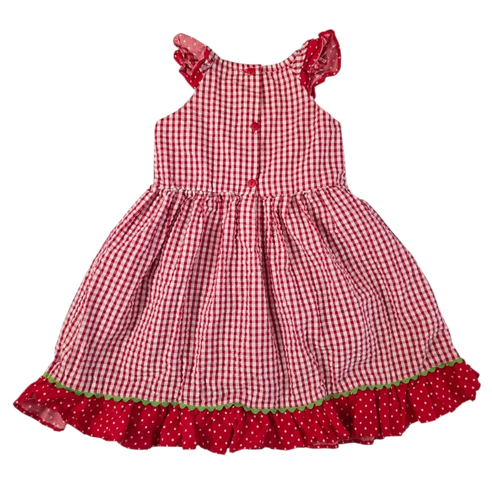 Girls 4T 4pc Spring Summer Dress Bundle Floral Gingham Cottagecore Embroidered - Picture 3 of 15